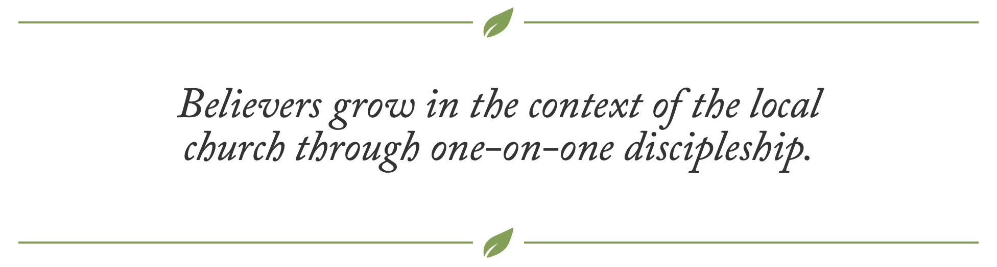 believers grow discipleship